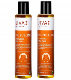 Jiva Oil Pulling | Ayurvedic Oral Care | Oral Care for Teeth and Gums - 200 ml, Pack of 2