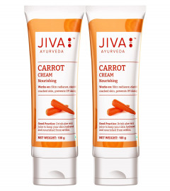 Jiva Carrot NourishingFace Cream Repair Damage Skin 100 Gm Pack Of 2 (Free Shipping Japan)