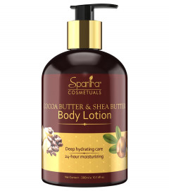 Spantra Cocoa Butter and Shea Butter Body Lotion for Skin Hydration Retains Natural Moisture