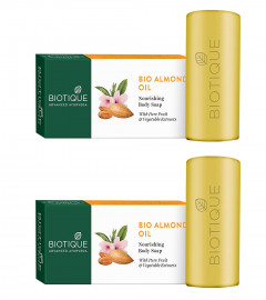 Biotique Almond Oil Nourishing Body Soap, 150 gm (Pack Of 2) (Free Shipping Worldwide)