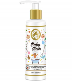 Mom & World Baby Wash - Tear Free Gentle Cleansing For Hair & Body, 200ml