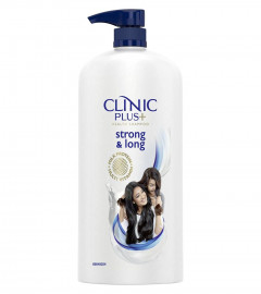 Clinic Plus Strong & Long Shampoo 1 L, With Milk Proteins & Multivitamins for Healthy and Long Hair - Strengthening Shampoo for Hair Growth