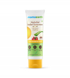 Mamaearth Hydragel Indian Sunscreen Spf 50, With Aloe Vera & Raspberry, For Sun Protection - 50G (pack of 2)
