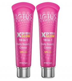 Lotus Herbals Make-up Xpress Glow 10 in 1 SPF 25 Daily Beauty Cream (Royal Pearl, 30g) (pack of 2)