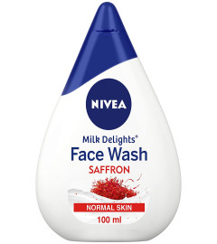 NIVEA Face Wash for Normal Skin, Milk Delights Saffron, 100 ml x 2 pack