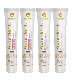 Maharishi Ayurveda Ayurdent Classic Herbal Toothpaste - All Natural | 75 ML (Classic, Pack of 4) free shipping