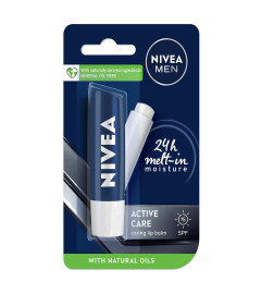 Nivea Men Lip Balm, Active Care SPF For 24H Moisture