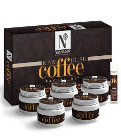 NutriGlow Natural’s Raw Irish Coffee Facial Kit with Grounded Coffee