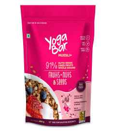 Yogabar Breakfast Cereal & Muesli Fruit and Nut + Seeds 400 g (Fs)