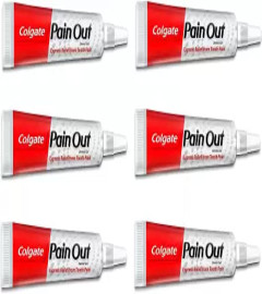 Colgate Pain Out Dental Gel - Express Relief from Tooth Pain Toothpaste, 10 gm (pack of 6) free ship