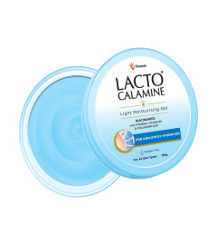 Lacto Calamine Light moisturising gel. Non-sticky hydrating face & body gel with niacinamide, Hyaluronic and vitamin E. For non-oily feel & glowing skin. 150g (pack of 2)
