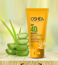Oshea Herbals UVshield Mattifying 5 in 1 Sun Block Cream | SPF 40 | Enriched with Cucumber & Licorice Extract (120 gm, Yellow) 2 pack