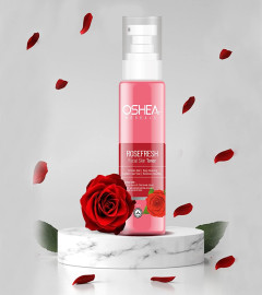 Oshea Herbals Rose Fresh Facial Skin Toner I Hydrates Skin I Lightens skin tone I Remove Impurities 120 ml x 2 pack