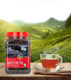 Goodricke Roasted Organic Darjeeling Tea - 250gm | 100% Organic Whole Leaf Tea | Darjeeling Long Leaf Tea | Flavoury Golden Orange Pekoe Darjeeling Tea Loose Leaves| Darjeeling Black Tea