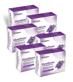 LA Organo Glutathione Lavender Skin Whitening Soap For All Skin Type