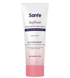 Sanfe So pHresh PH Balancing Deo Cream -Soft Touch For Underarms, Feet, Intimates & Skin Folds 20 ml (pack of 3 ) Fs