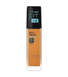 Maybelline New York Fit Me Matte + Poreless Liquid Foundation, 330 Toffee | Matte Foundation | Oil Control Foundation | Foundation With SPF