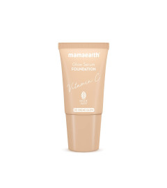 Mamaearth Glow Serum Foundation Mini Tube with Vitamin C & Turmeric for 12-Hour Long Stay- 18 ml - 02 Crème Glow 12-Hour Long Stay | 2X Instant Glow