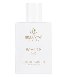 Bella Vita Luxury White Oud Eau De Parfum Unisex Perfume for Men & Women with Orange, Fressia & Tobacco|Woody Long Lasting EDP Fragrance Scent