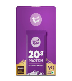 Yogabars 20g Protein Bars Chocolate Brownie | Pack of 6