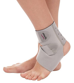 Tynor Ankle Wrap (Neo), Grey, Universal Size