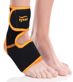 TYNOR Ankle Support (Neo), Black & Orange, Universal