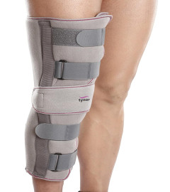 TYNOR Knee Immobiliser 19"/48cm, Grey, Medium. Free Shipping