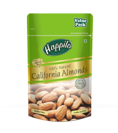 Happilo 100% Natural Premium California Dried Almonds 500g Pack Pouch | Premium Badam Giri | High in Fiber & Boost Immunity | Real Nuts | Gluten Free  . (Free Shipping)