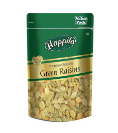 Happilo Premium Seedless Green Raisins 500g Value Pack| Kishmish | Nutritious| Rich in Iron . (Free Shipping)