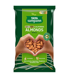 Tata Sampann Pure California Almonds Whole | Premium Badam Giri | Rich in Protein, Magnesium, Phosphorus, and Dietary Fibre | Premium Nuts & Dry Fruits | 500g . (Free Shipping)