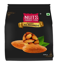 Nuts About You Premium ALMONDS, 500 g | Premium | 100% Natural | Badam | NonPareil Variety | . (Free Shipping)