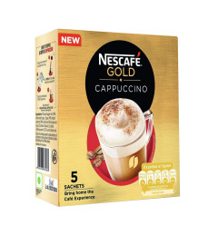 Nescafé Gold Cappuccino Instant Coffee Premix, 125g (5 Sachets x 25g). (Free Shipping)