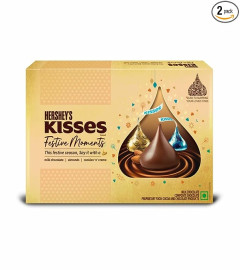 Hershey's Kisses Moments Chocolate Gift Box, 129g ( Pack of 2) | Rakhi Gift .(Free Shipping)