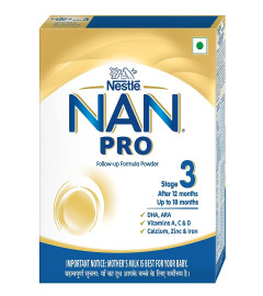 Nestlé NAN PRO 3 Follow-Up Formula Powder - After 12 months, Up to 18 months, Stage 3, 400g Bag-In-Box Pack .(Free Shipping)