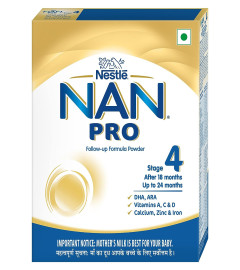 Nestlé NAN PRO 4 Follow-Up Formula Powder - After 18 months, Up to 24 months, Stage 4, 400g Bag-In-Box Pack .(Free Shipping)
