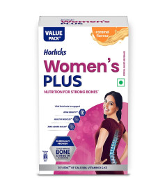 Horlicks Women's Plus Caramel Refill 750g | Health Drink for Women, No Added Sugar | Improves Bone Strength in 6 months, 100% Daily Calcium, Vitamin D .(Free Shipping)