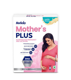 Horlicks Mother's Plus Vanilla 200g Refill, No Added Sugar | Protein Powder for Pregnancy, Breastfeeding | Health Drink with DHA for Brain Development .(Free Shipping)
