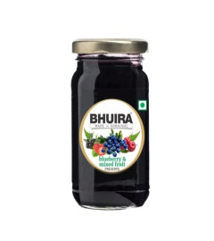 Bhuira | All Natural Jam Blueberry & Mixed Fruit Preserve | No Added preservatives | No Artificial Color Added( Free Shipping)