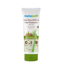 Mamaearth Aloe Vera Oil-Free Face Moisturizer for Oily Skin with Aloe Vera & Ashwagandha for a Youthful Glow - 80 g ( Free Shipping )
