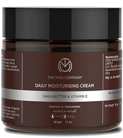 The Man Company Daily Moisturising Cream for Moisturizing, Hydrating & Dark Spots with Shea Butter & Vitamin E, All Skin Types - 50 gm ( Free Shipping )