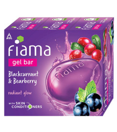 Fiama Gel Bar Blackcurrant And Bearberry for Radiant Glowing Skin, With Skin Conditioners, 125g soap (Pack Of 3) ( Free Shipping )