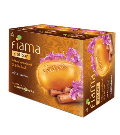 Fiama Gel bathing bar Golden Sandalwood oil and Patchouli with skin conditioners for soft and luxurious skin, 125gx3 ( Free Shipping )