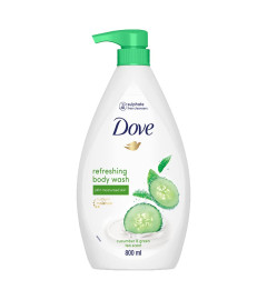 Dove Refreshing Body Wash, with Cucumber & Green Tea Scent, for Soft, 24hr Moisturised Skin, 800ml ( Free Shipping )
