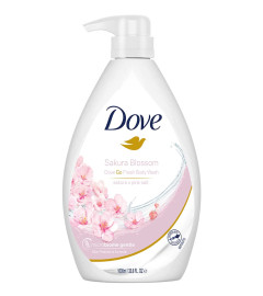 Dove Refreshing Sakura Blossom Body Wash With Himalaya Pink Salt, Go Fresh Shower Gel With Soothing, Floral Scent, Skin Prebiotics Formula For Replenished Skin, 1L ( Free Shipping )