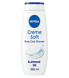 NIVEA Crème Soft 250ml Body Wash| Shower Gel with Natural Almond Oil|Clean, Healthy & Moisturized Skin|Microplastic Free ( Free Shipping )