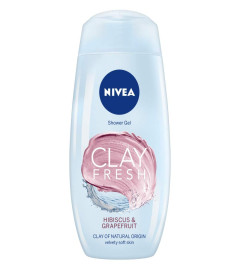 NIVEA Body Wash 250 ml |Clay Fresh Hibiscus & Grapefruit Shower Gel |Deep Cleansing |Velvety Soft Skin | Men and Women ( Free Shipping )