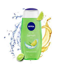 Nivea Body Wash, Lemon & Oil Shower Gel, Pampering Care With Refreshing Scent Of Lemon, 250ml ( Free Shipping )