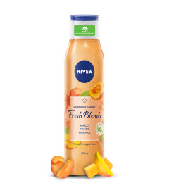 Nivea Fresh Blends Apricot with Natural Fruit Extracts, Vegan Body wash, Fruity Shower Gel for Women with Mango and Rice Milk, 300 ml ( Free Shipping )