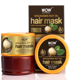 WOW Skin Science Macadamia Hair Mask - Deeply Rejuvenating - For Dry, Brittle, Coarse & Curly Hair - No Mineral Oil, Parabens, Silicones, Color & PEG - 200ml (Free Shipping )