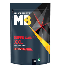 MuscleBlaze Super Gainer XXL Powder For Muscle Mass Gain (Chocolate Bliss, 1 kg / 2.2 lb) ( Free Shipping )